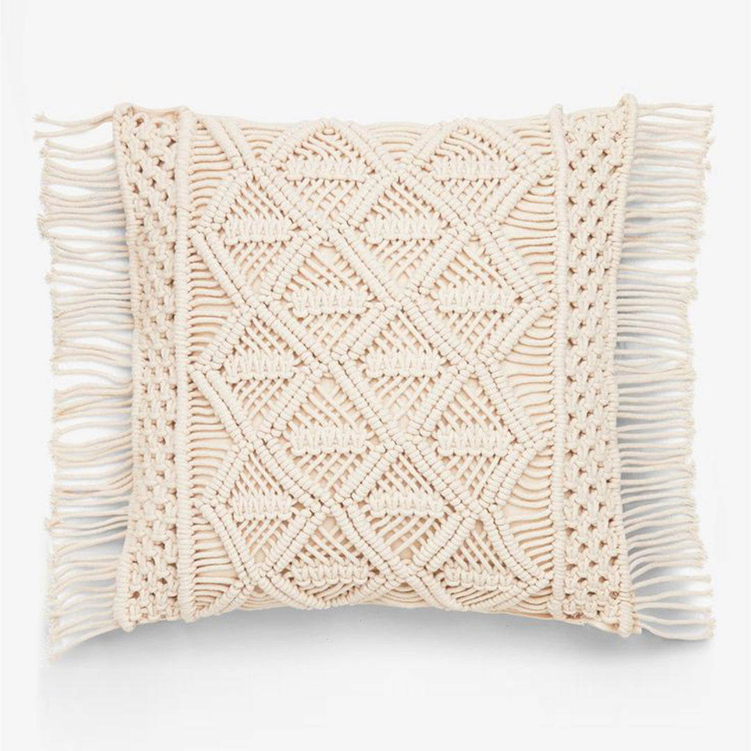 "Thirds Macrame" - 40x40 Cushion