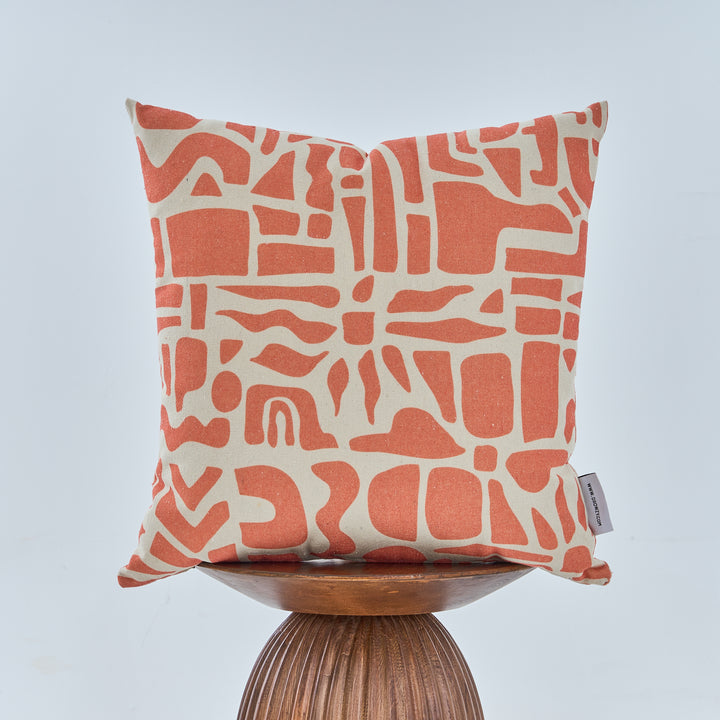 "Earthy Kalinago" - 45x45 Cotton Cushion