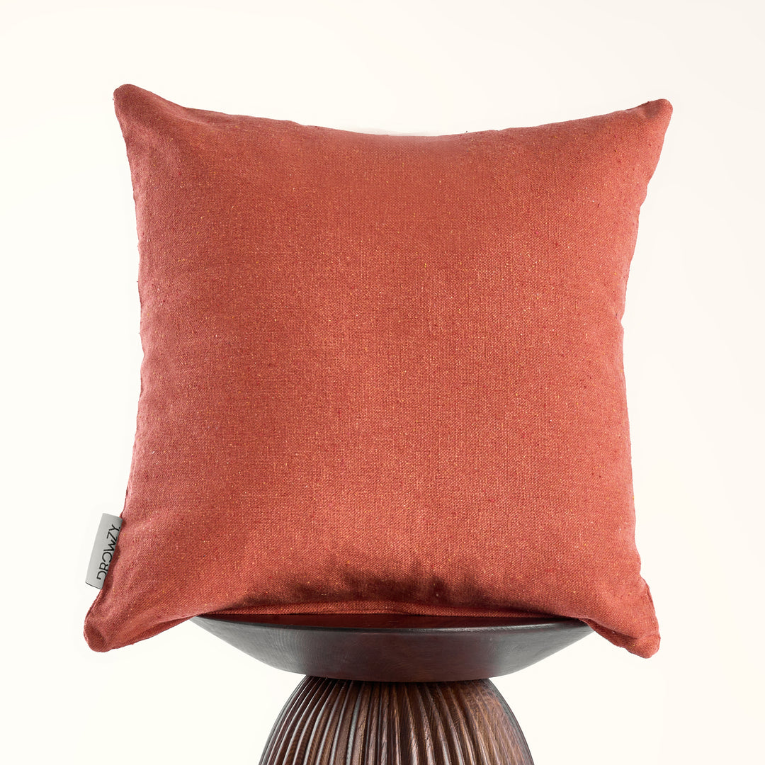 "Coral Red" - 40x40 Cotton Cushion