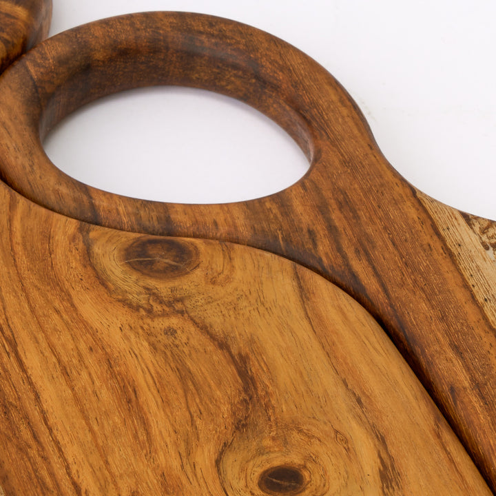"TwinGrip" - Set of 2 Wooden Platters