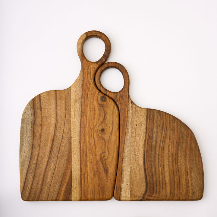 "TwinGrip" - Set of 2 Wooden Platters