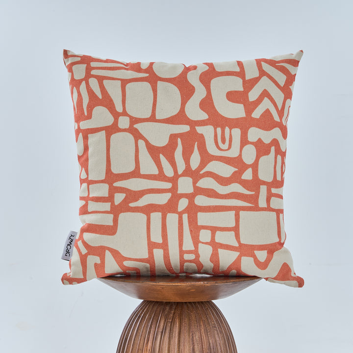 "Earthy Kalinago" - 45x45 Cotton Cushion