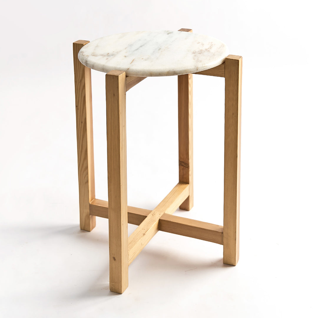 Small "O.W.T" Marble Top - Side Table