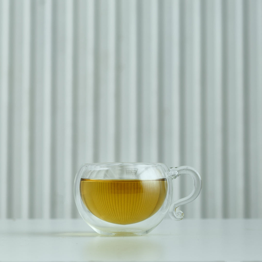 "Classic Tea" - Glass Cup with Handle