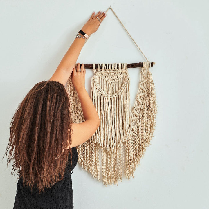 "V" Macrame - Wall Hanger
